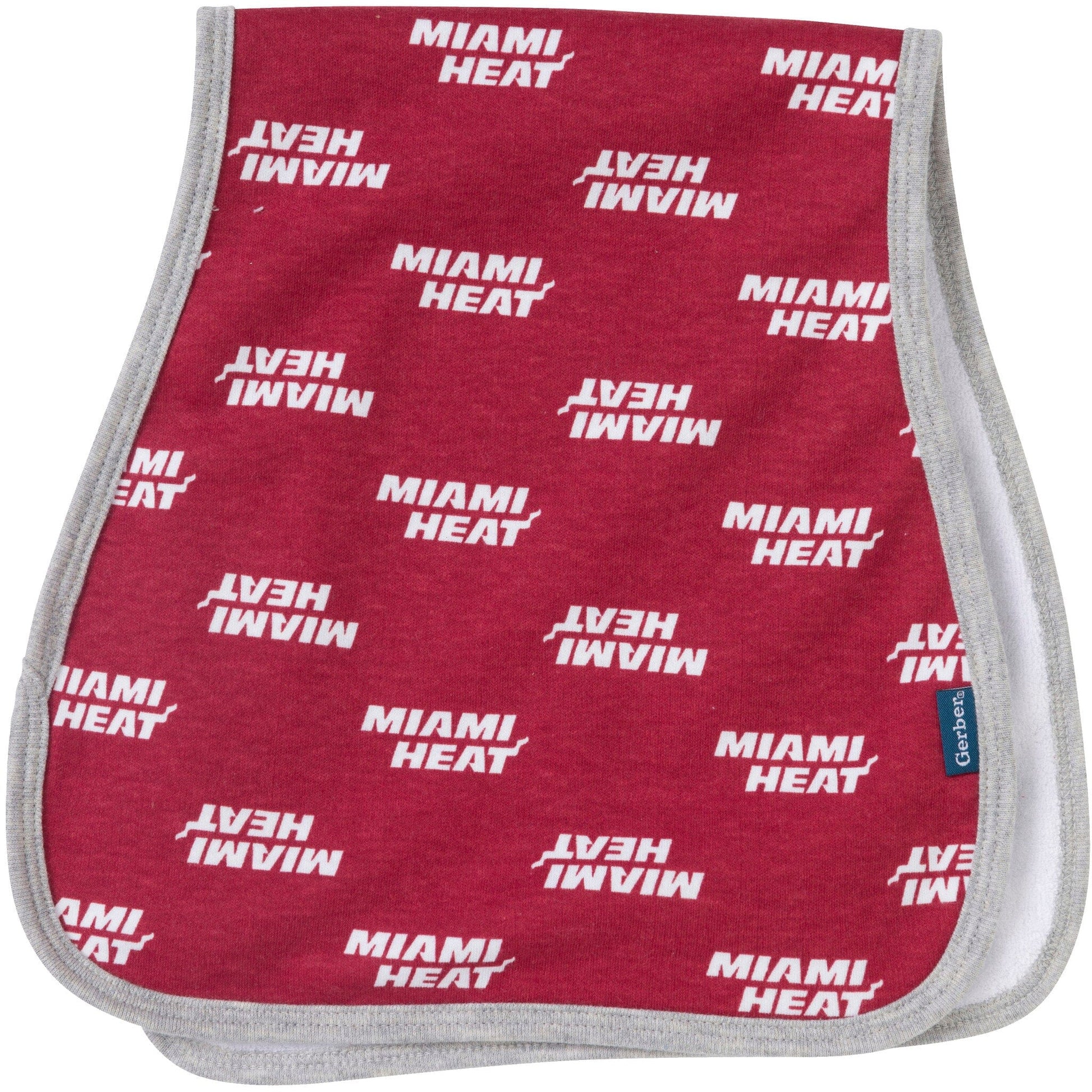 3-Piece Baby Neutral Miami Heat Bandana Bib and Burp Cloth Set Accessories Gerber® 
