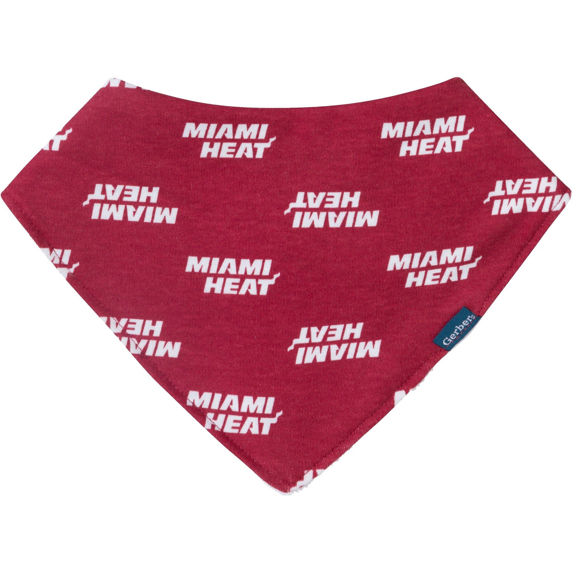 3-Piece Baby Neutral Miami Heat Bandana Bib and Burp Cloth Set Accessories Gerber® 
