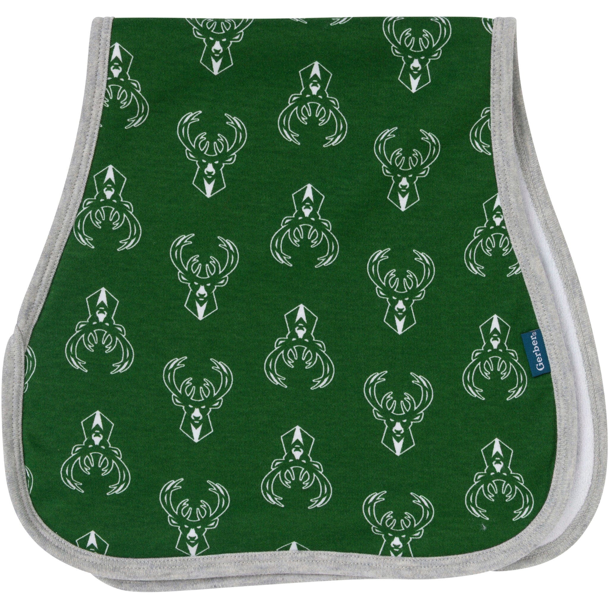 3-Piece Baby Neutral Milwaukee Bucks Bandana Bib and Burp Cloth Set Accessories Gerber® 