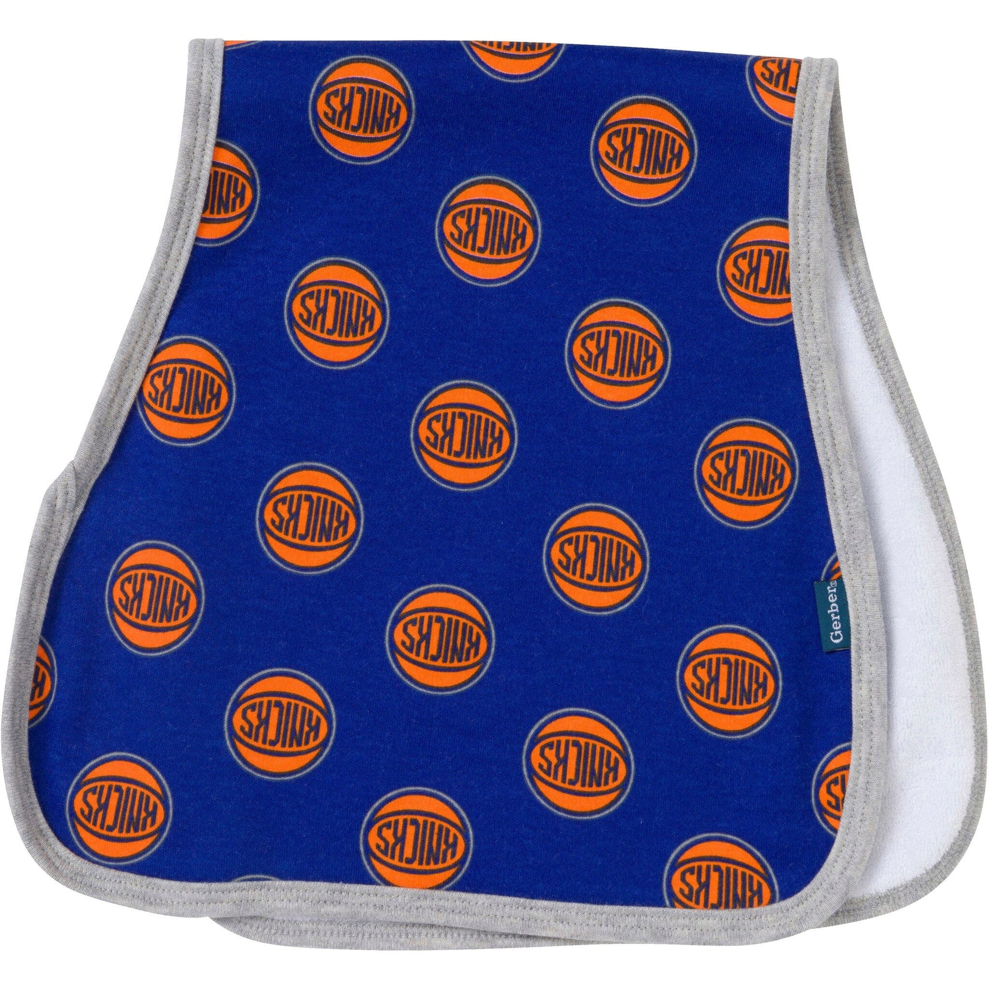 3-Piece Baby Neutral New York Knicks Bandana Bib and Burp Cloth Set Accessories Gerber® 