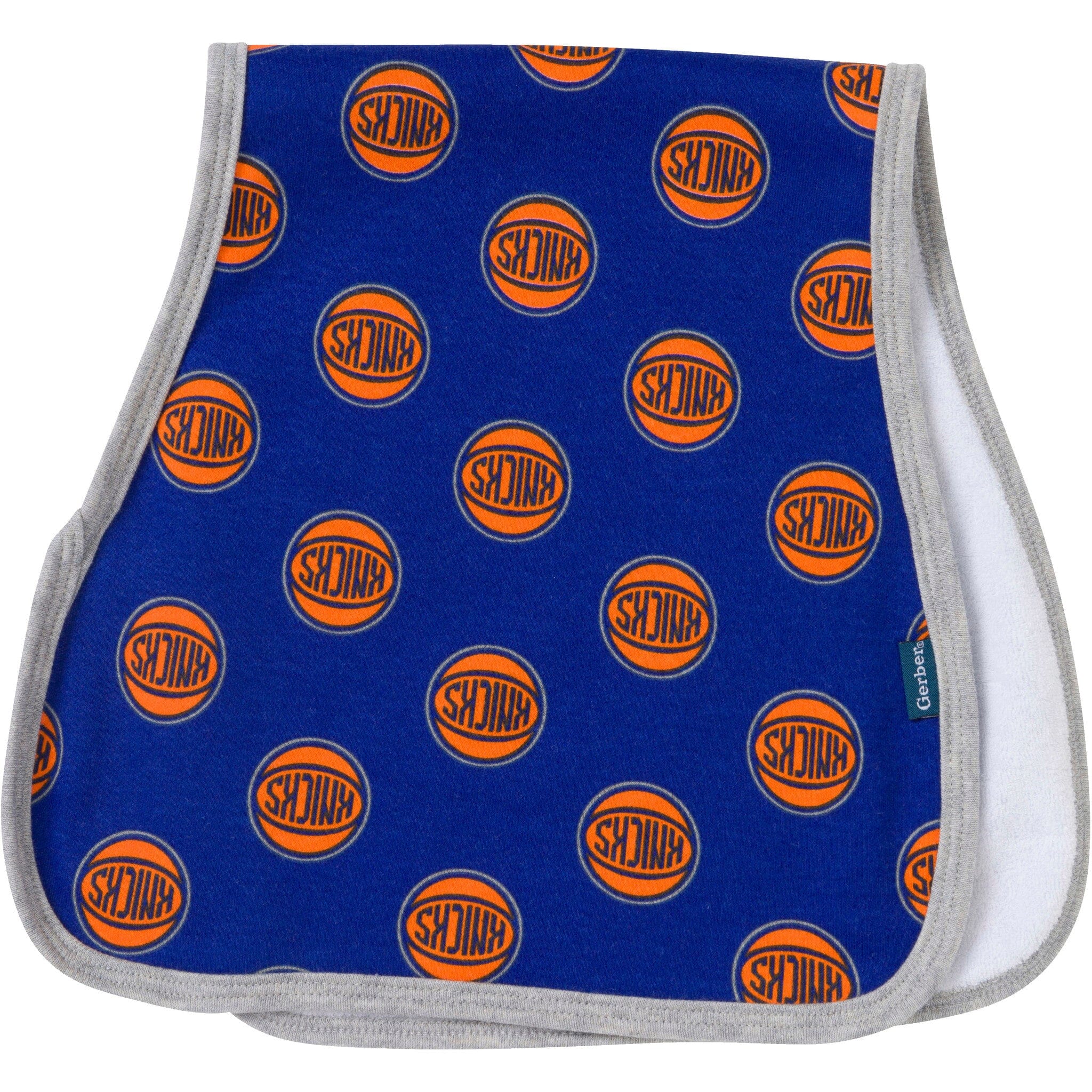 3-Piece Baby Neutral New York Knicks Bandana Bib and Burp Cloth Set Accessories Gerber® 