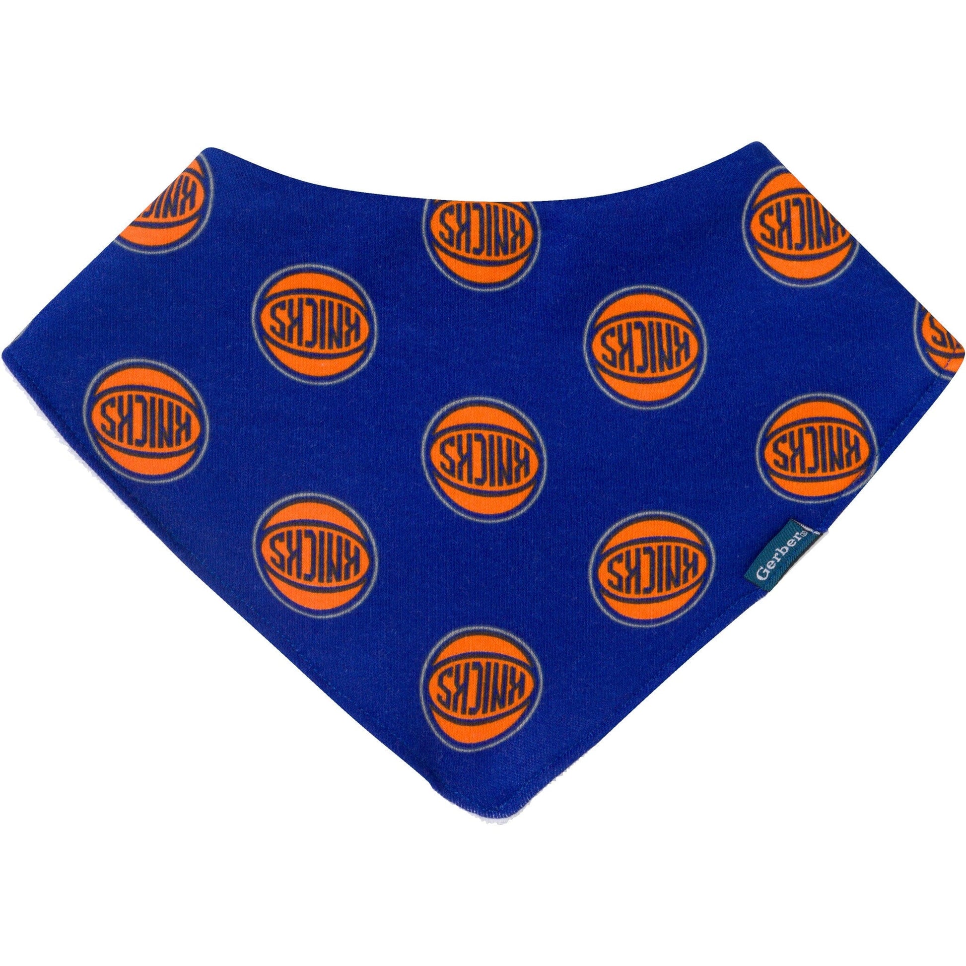3-Piece Baby Neutral New York Knicks Bandana Bib and Burp Cloth Set Accessories Gerber® 