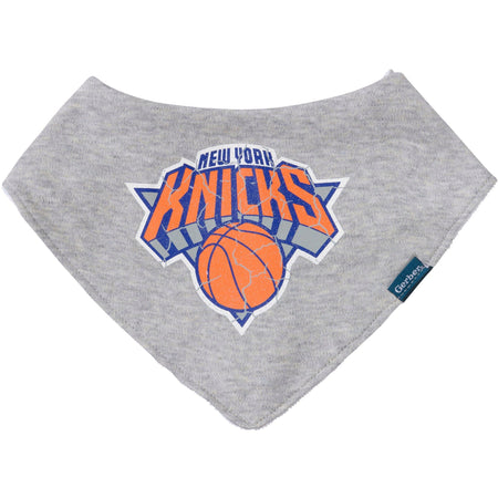 3-Piece Baby Neutral New York Knicks Bandana Bib and Burp Cloth Set