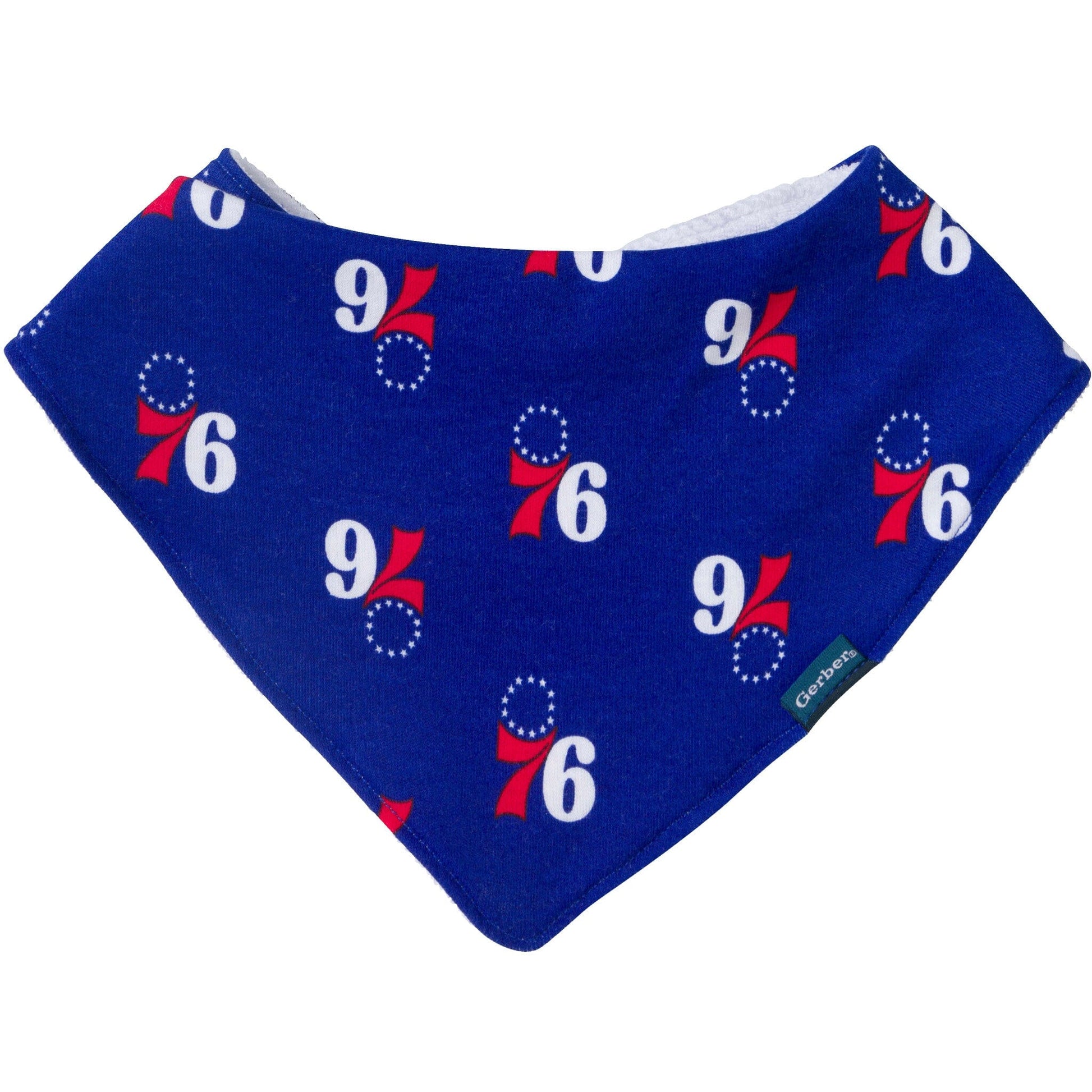 3-Piece Baby Neutral Philadelphia Sixers Bandana Bib and Burp Cloth Set Accessories Gerber® 