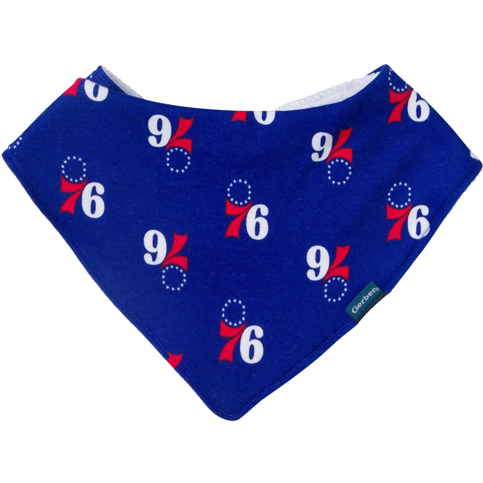 3-Piece Baby Neutral Philadelphia Sixers Bandana Bib and Burp Cloth Set Accessories Gerber® 