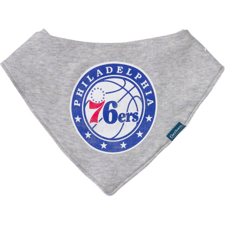 3-Piece Baby Neutral Philadelphia 76ers Bandana Bib and Burp Cloth Set