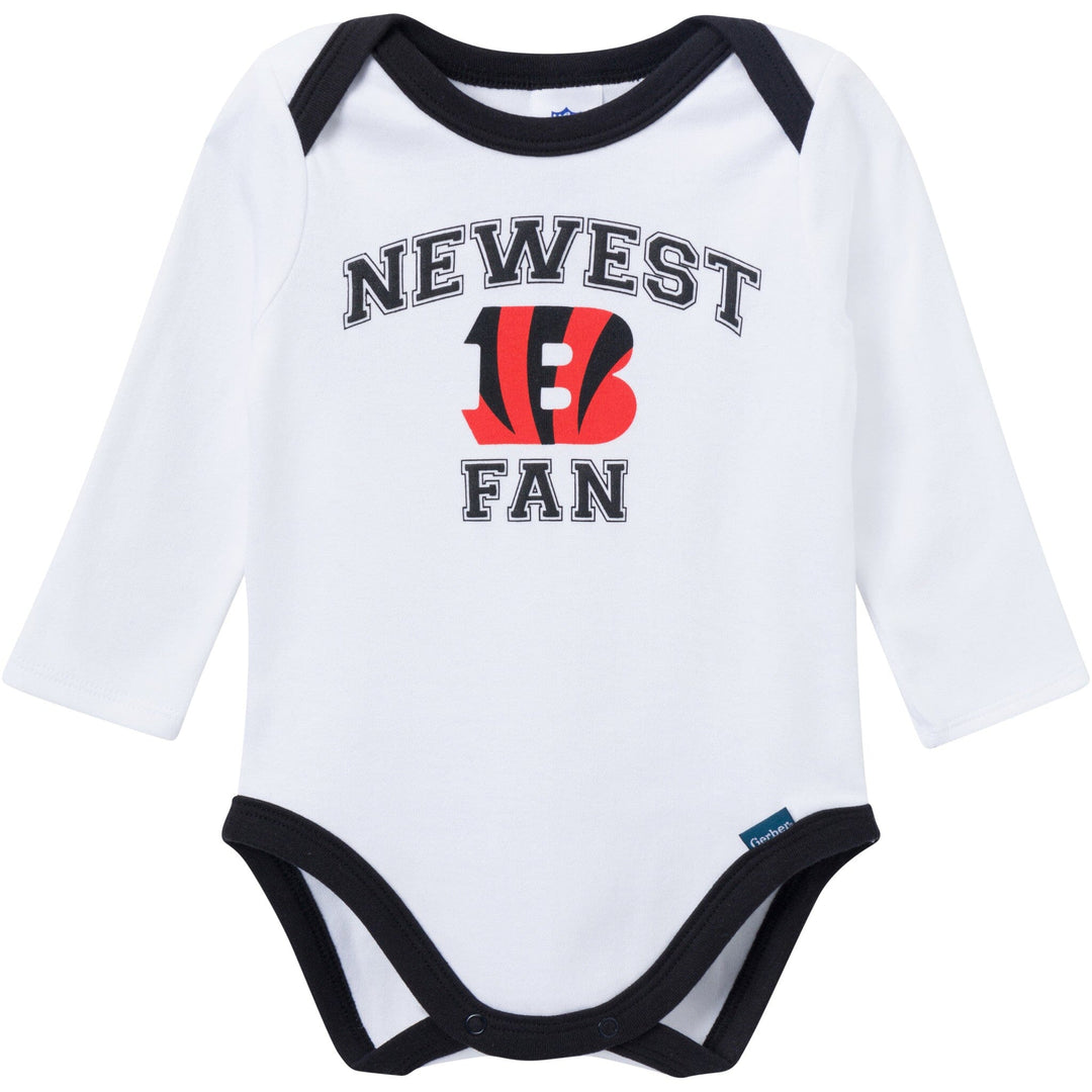 3-Piece Baby Boys Cincinatti Bengals Bodysuit, Active Pant and Cap Outfits & Sets NFL 