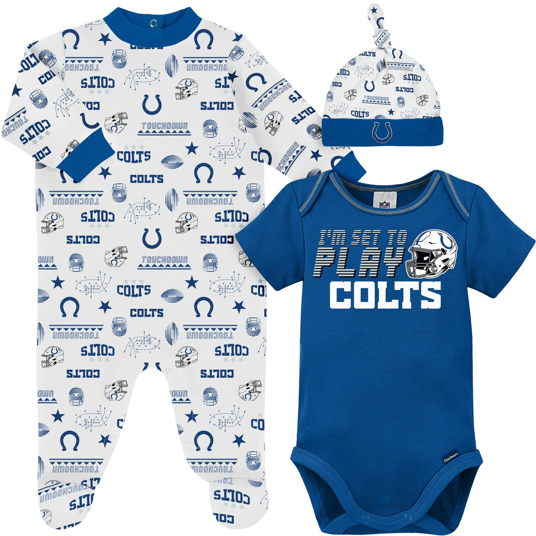 3-Piece Baby Boys Colts Bodysuit, Sleep 'N Play Cap Set – Gerber