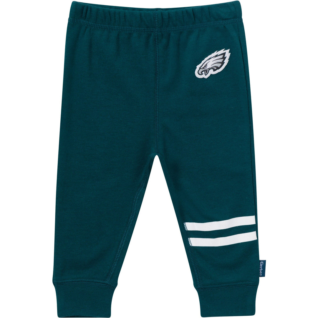 3-Piece Baby Boys Philidelphia Eagles Bodysuit, Active Pant and Cap Outfits & Sets NFL 