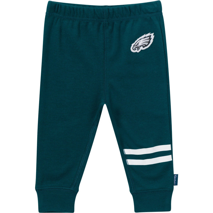 3-Piece Baby Boys Philidelphia Eagles Bodysuit, Active Pant and Cap Outfits & Sets NFL 
