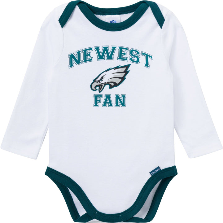 3-Piece Baby Boys Philidelphia Eagles Bodysuit, Active Pant and Cap Outfits & Sets NFL 