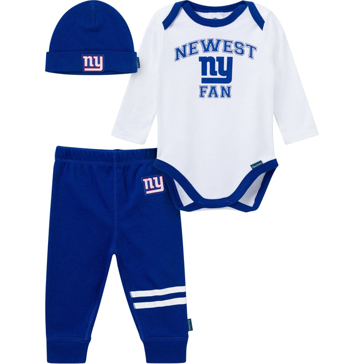 3-Piece Baby Boys New York Giants Bodysuit, Active Pant and Cap Outfits & Sets NFL 