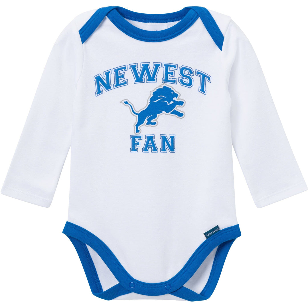 3-Piece Baby Boys Detroit Lions Bodysuit, Active Pant and Cap Outfits & Sets NFL 