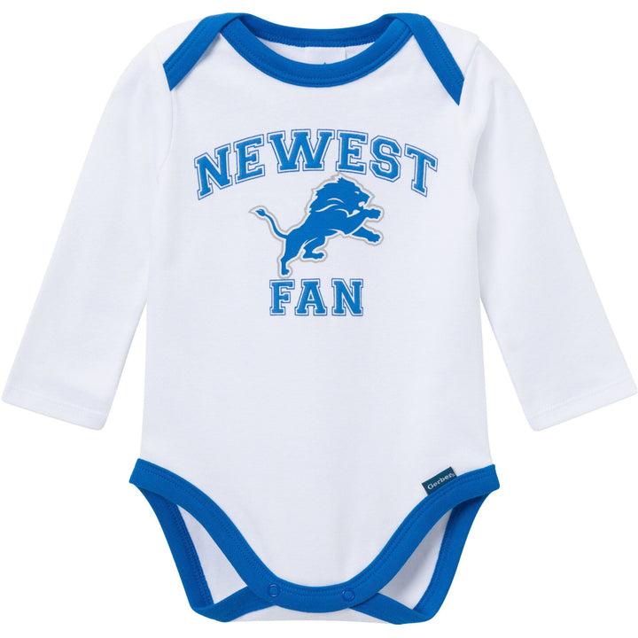 3-Piece Baby Boys Detroit Lions Bodysuit, Active Pant and Cap Outfits & Sets NFL 