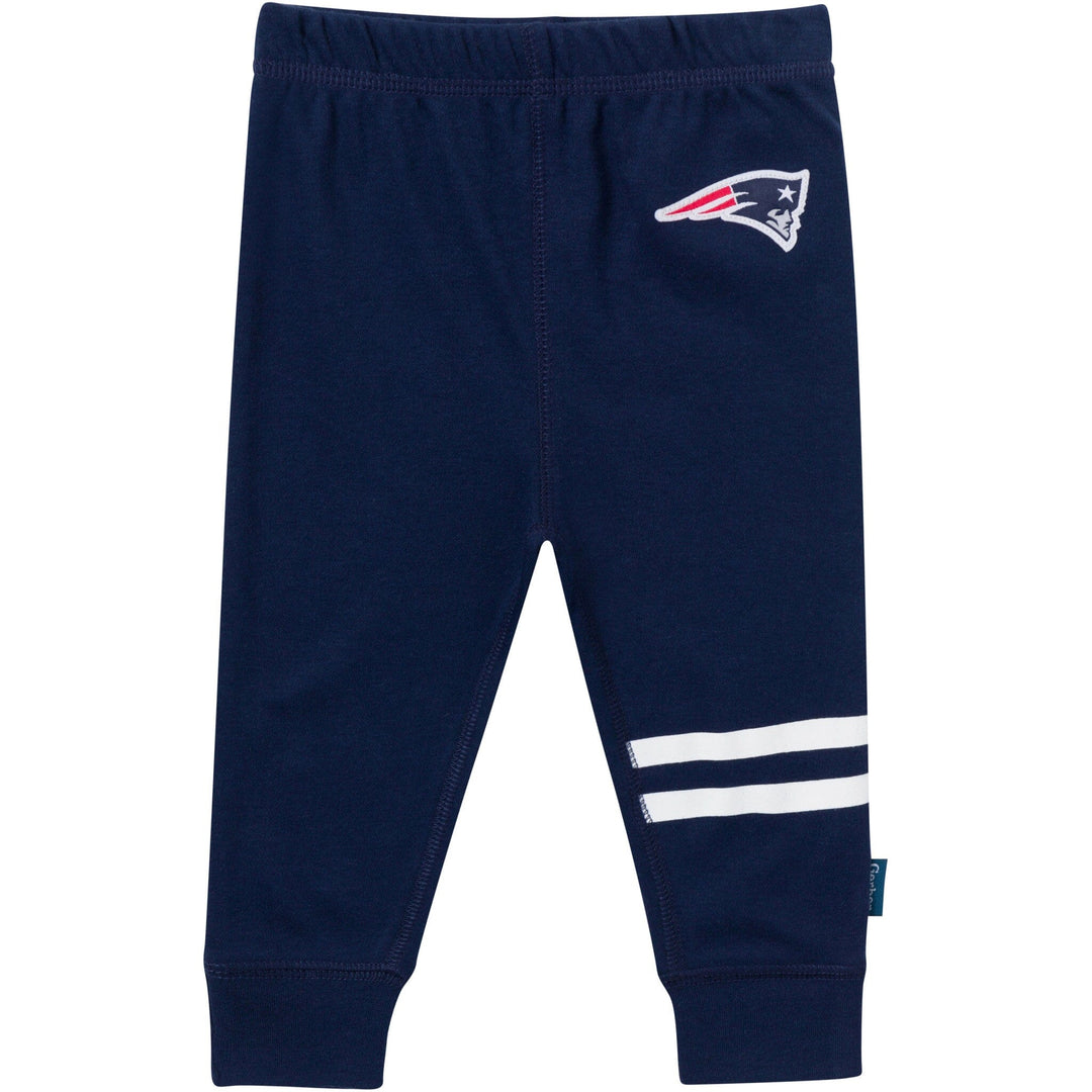 3-Piece Baby Boys New England Patriots Bodysuit, Active Pant and Cap Outfits & Sets NFL 