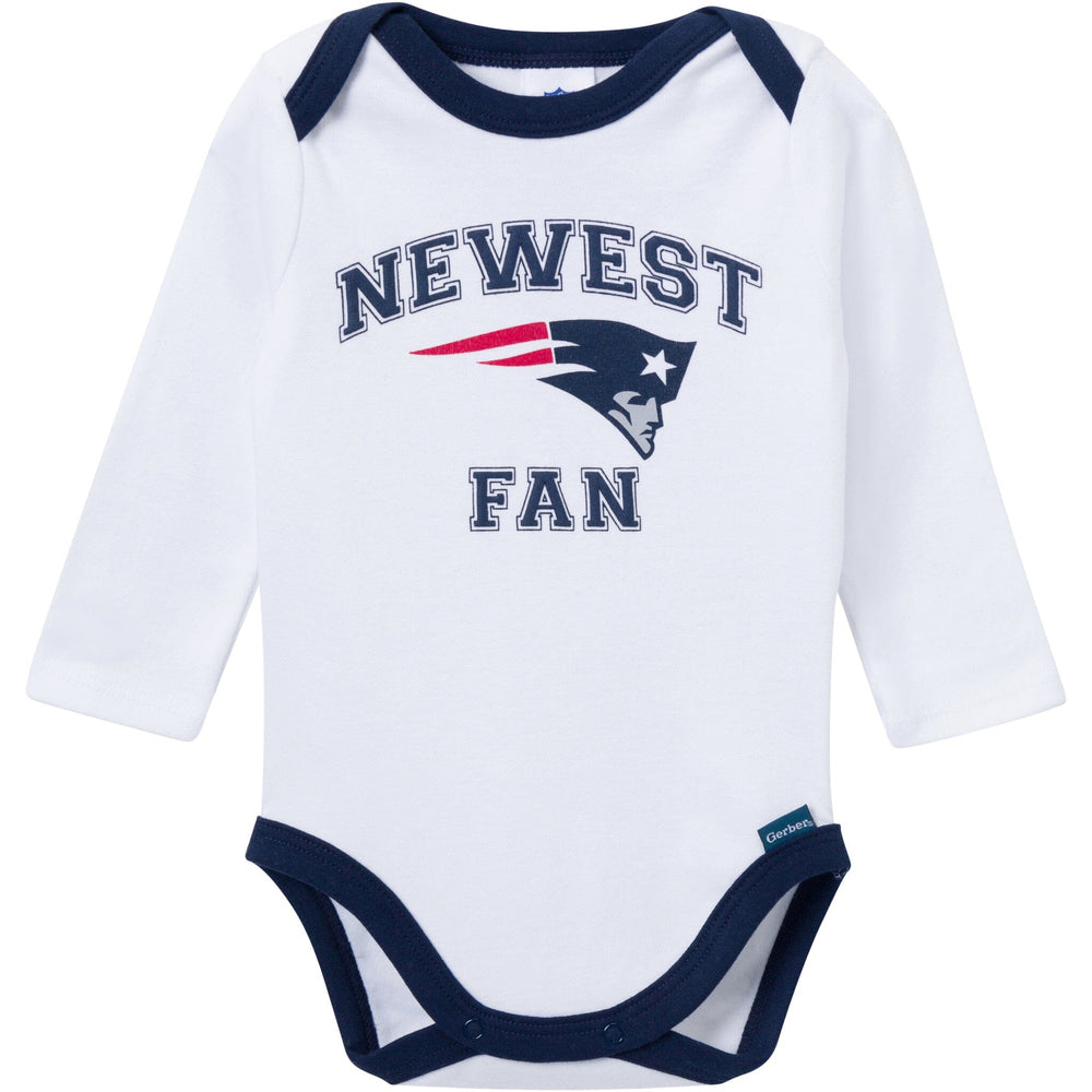 3-Piece Baby Boys New England Patriots Bodysuit, Active Pant and Cap Outfits & Sets NFL 