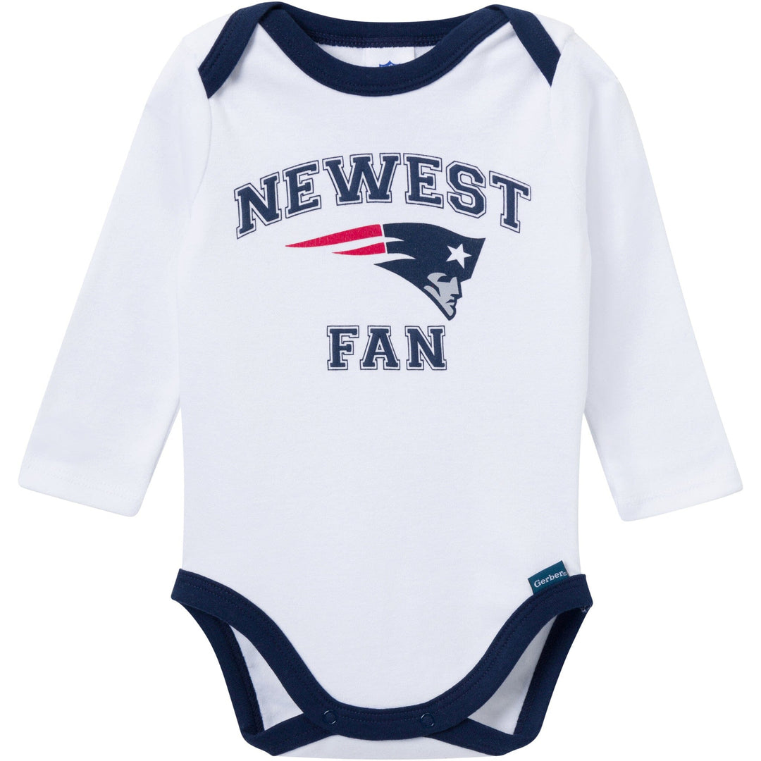 3-Piece Baby Boys New England Patriots Bodysuit, Active Pant and Cap Outfits & Sets NFL 