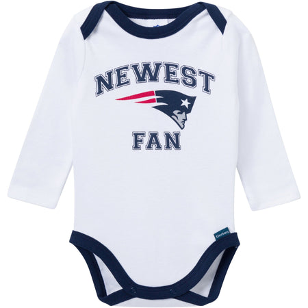 3-Piece Baby Boys New England Patriots Bodysuit, Active Pant and Cap Set