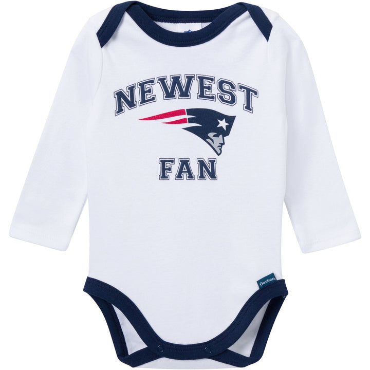 3-Piece Baby Boys New England Patriots Bodysuit, Active Pant and Cap Outfits & Sets NFL 