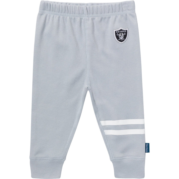3-Piece Baby Boys Las Vegas Raiders Bodysuit, Active Pant and Cap Outfits & Sets NFL 