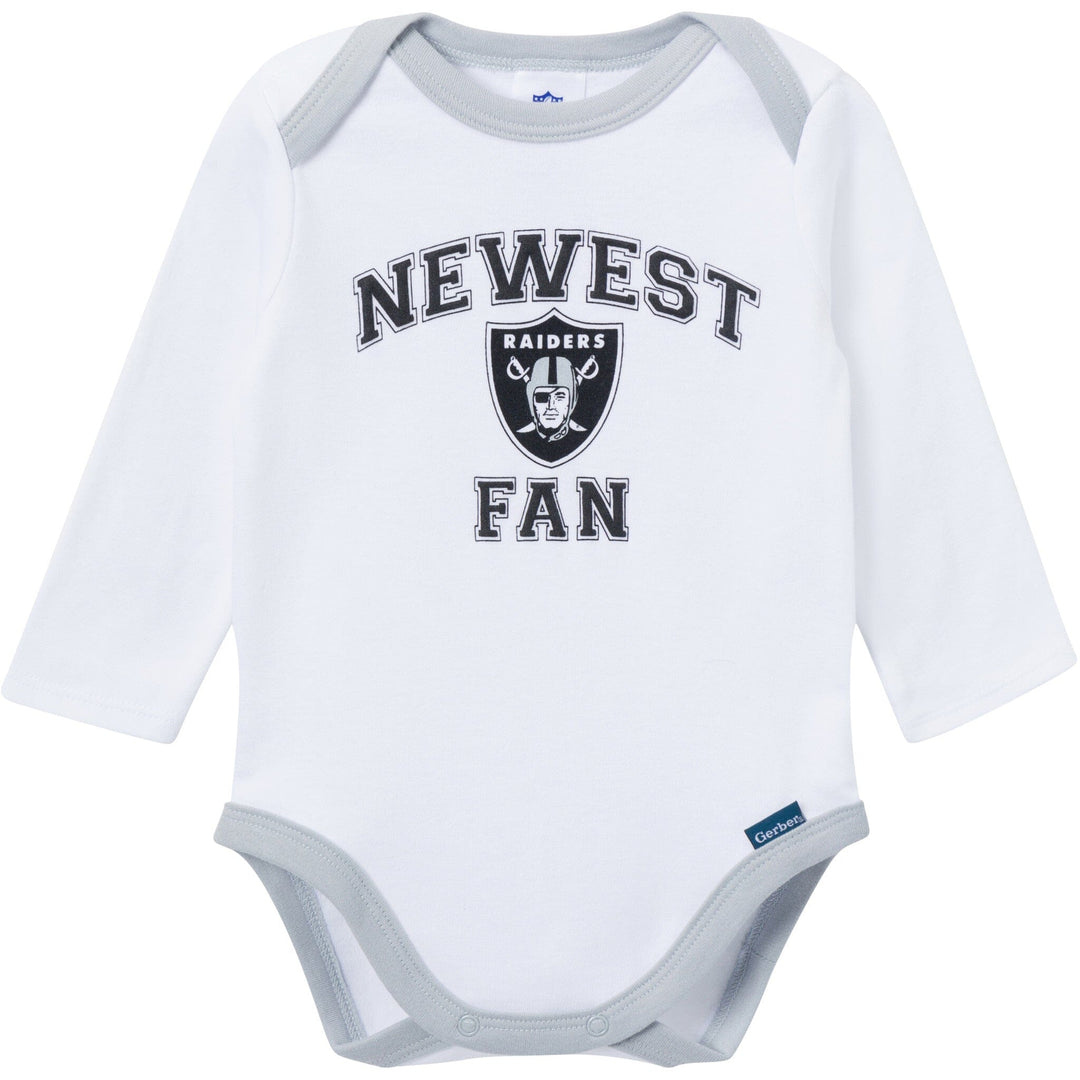 3-Piece Baby Boys Las Vegas Raiders Bodysuit, Active Pant and Cap Outfits & Sets NFL 