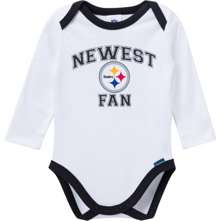 3-Piece Baby Boys Pittsburgh Steelers Bodysuit, Active Pant and Cap Set