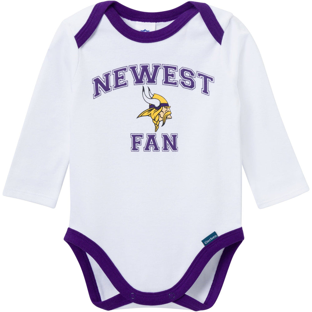3-Piece Baby Boys Minnesota Vikings Bodysuit, Active Pant and Cap Outfits & Sets NFL 