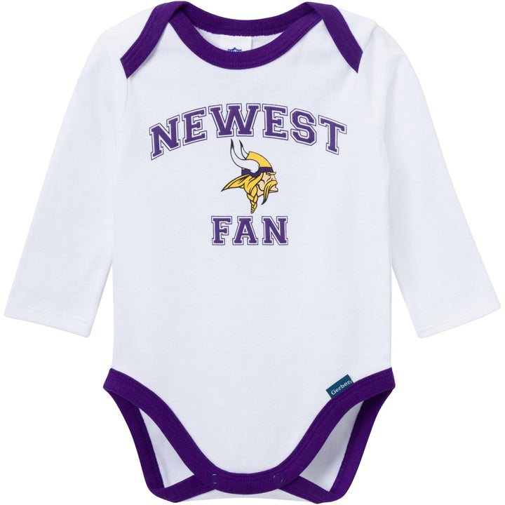 3-Piece Baby Boys Minnesota Vikings Bodysuit, Active Pant and Cap Outfits & Sets NFL 