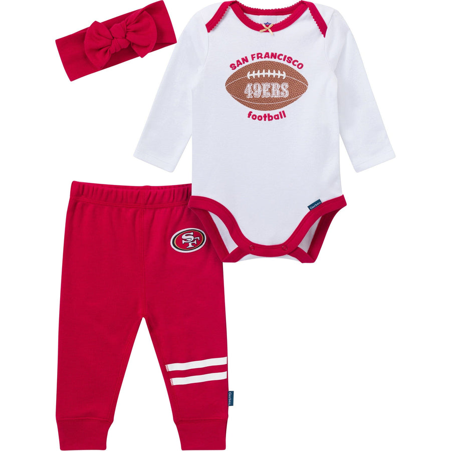 3-Piece Baby Girls 49Ers Bodysuit, Pants & Headband Set Outfits & Sets NFL 