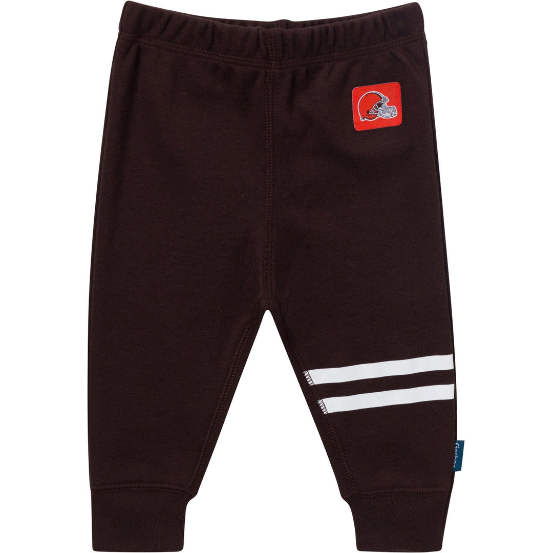 3-Piece Baby Girls Cleveland Browns Bodysuit, Pants & Headband Set Outfits & Sets NFL 