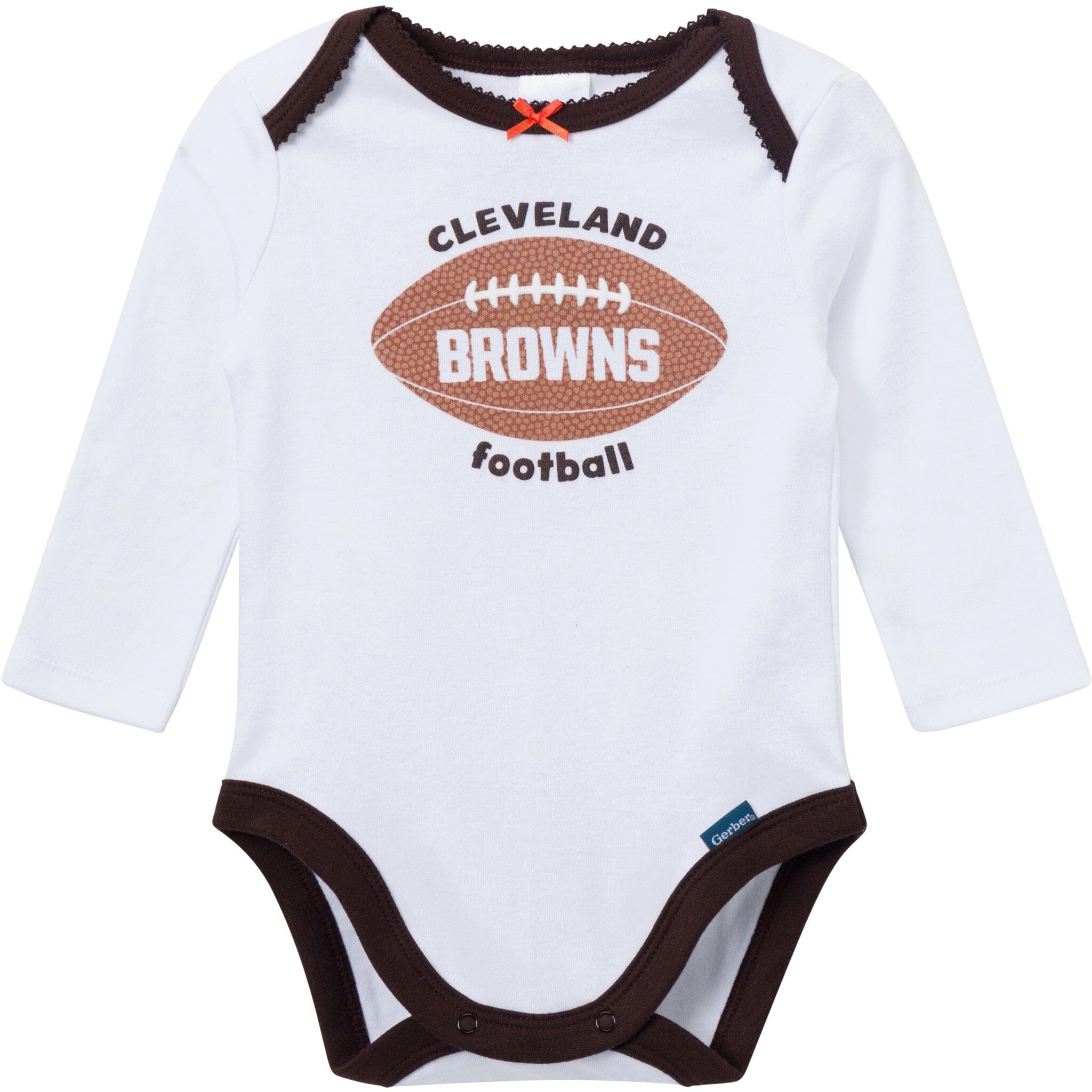 3-Piece Baby Girls Cleveland Browns Bodysuit, Pants & Headband Set Outfits & Sets NFL 