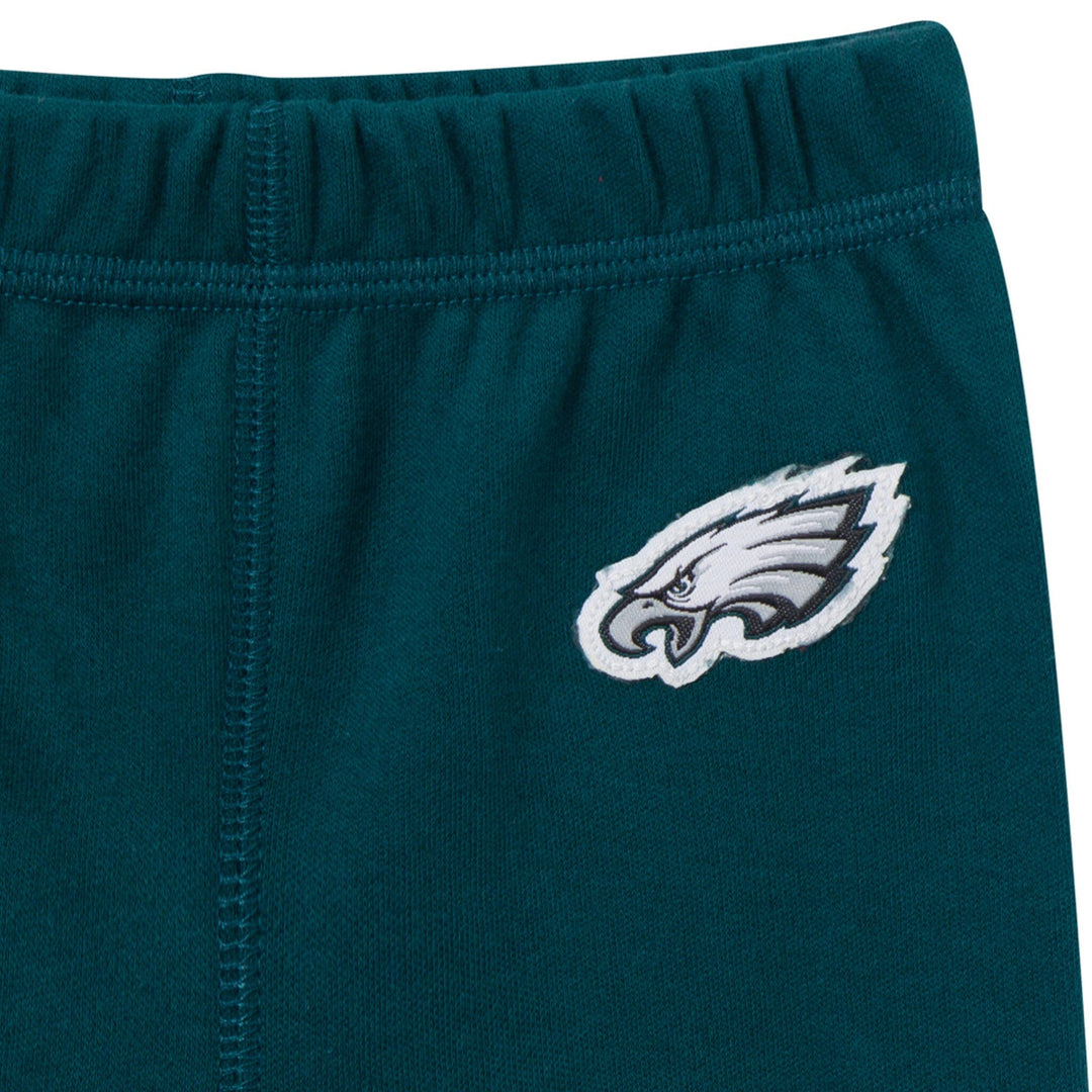 3-Piece Baby Girls Philidelphia Eagles Bodysuit, Pants & Headband Set Outfits & Sets NFL 