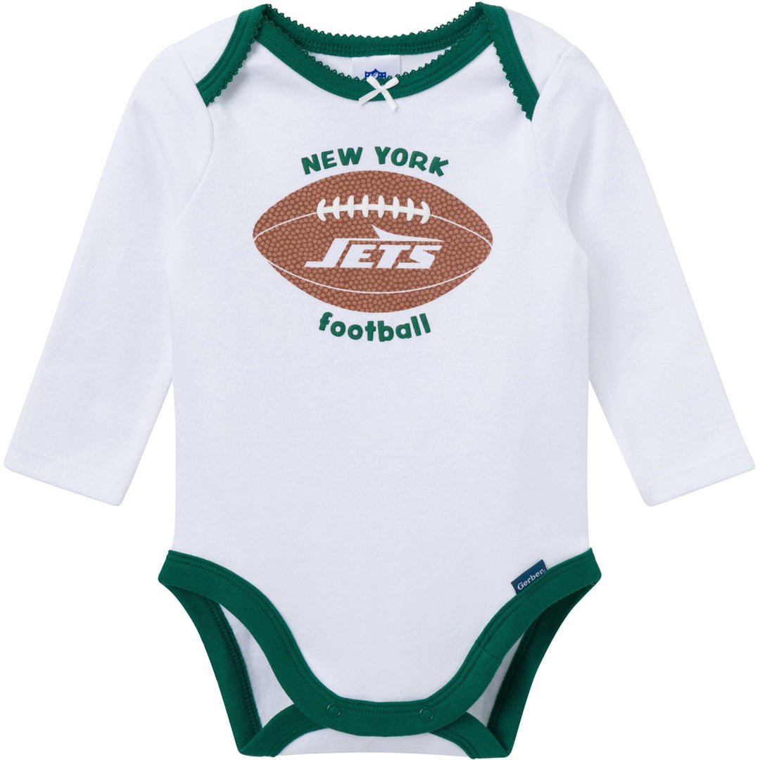 3-Piece Baby Girls New York Jets Bodysuit, Pants & Headband Set Outfits & Sets NFL 