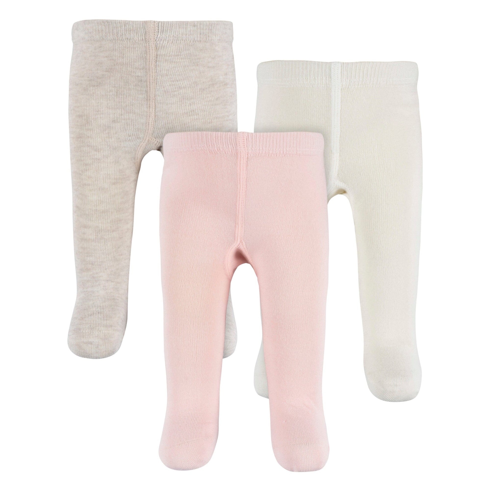 3-Piece Baby Girls Light Grey Heather Tights