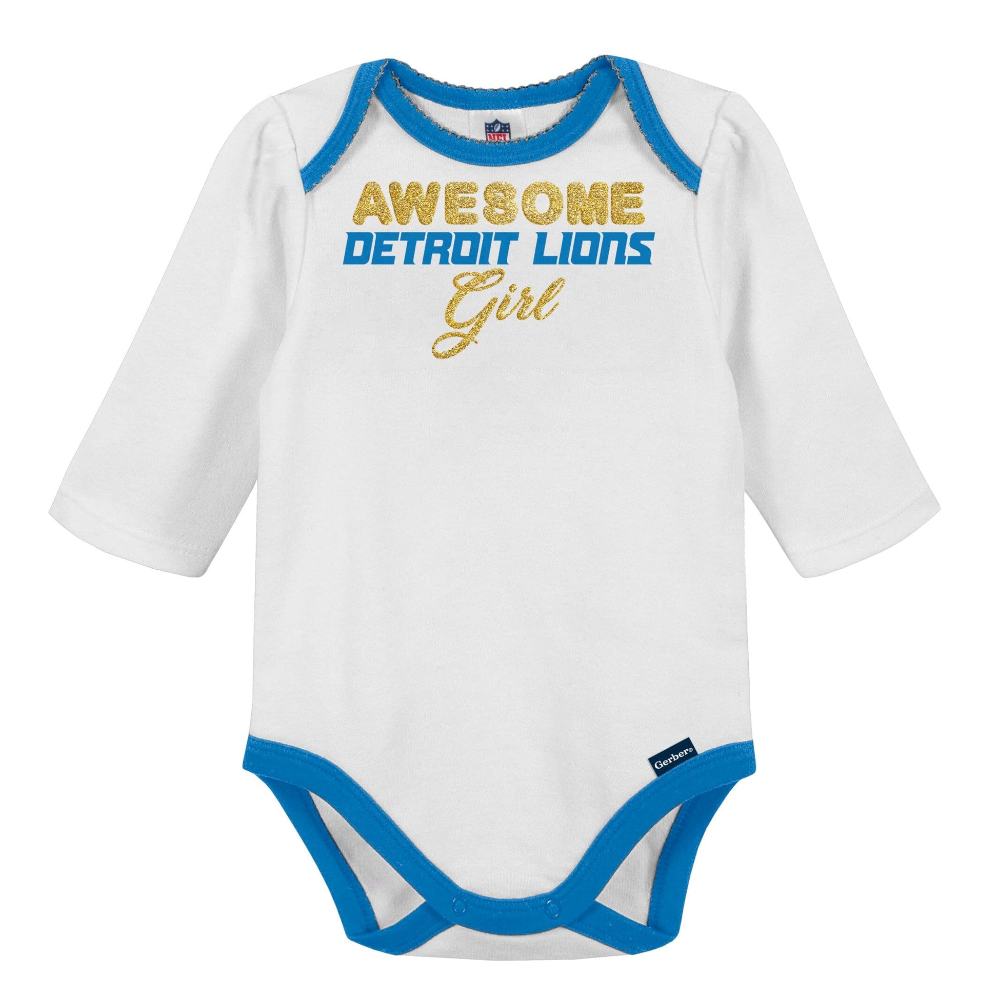 3-Piece Baby Girls Lions Bodysuit, Footed Pant, & Cap Set