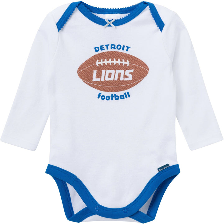 3-Piece Baby Girls Detroit Lions Bodysuit, Pants & Headband Set Outfits & Sets NFL 