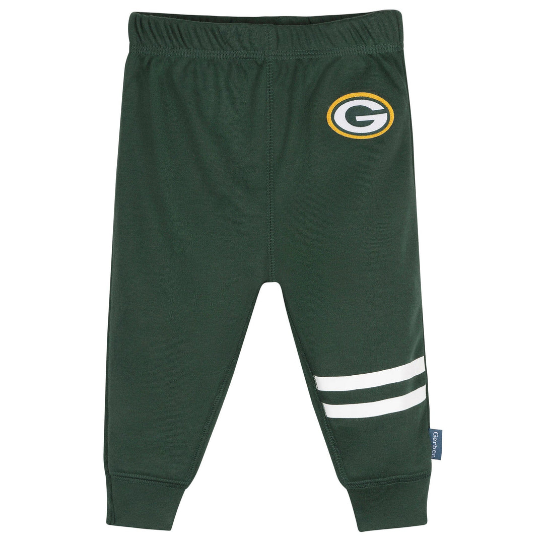 3-Piece Baby Girls Green Bay Packers Bodysuit, Pants & Headband Set Outfits & Sets NFL 