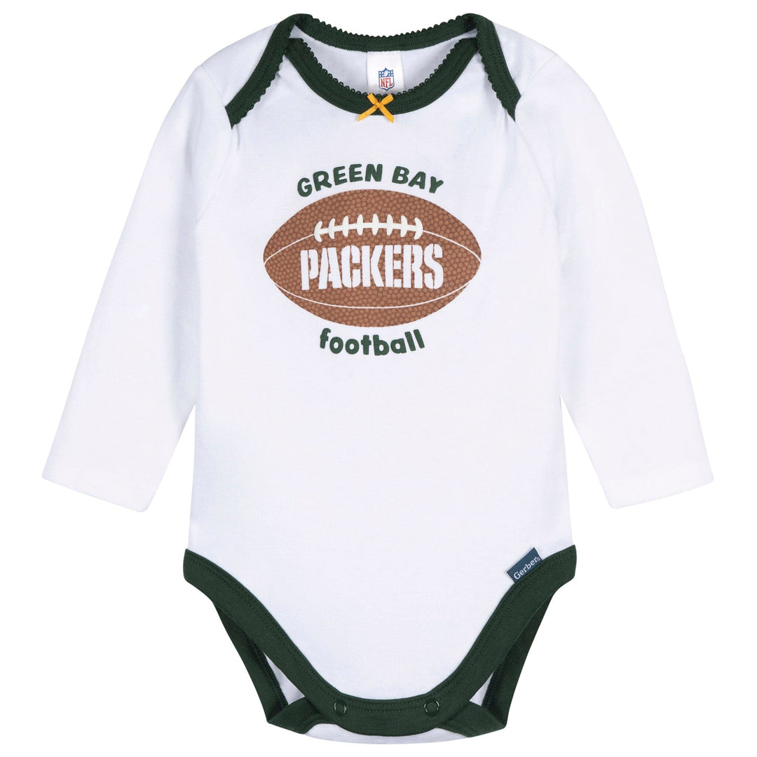 3-Piece Baby Girls Green Bay Packers Bodysuit, Pants & Headband Set Outfits & Sets NFL 