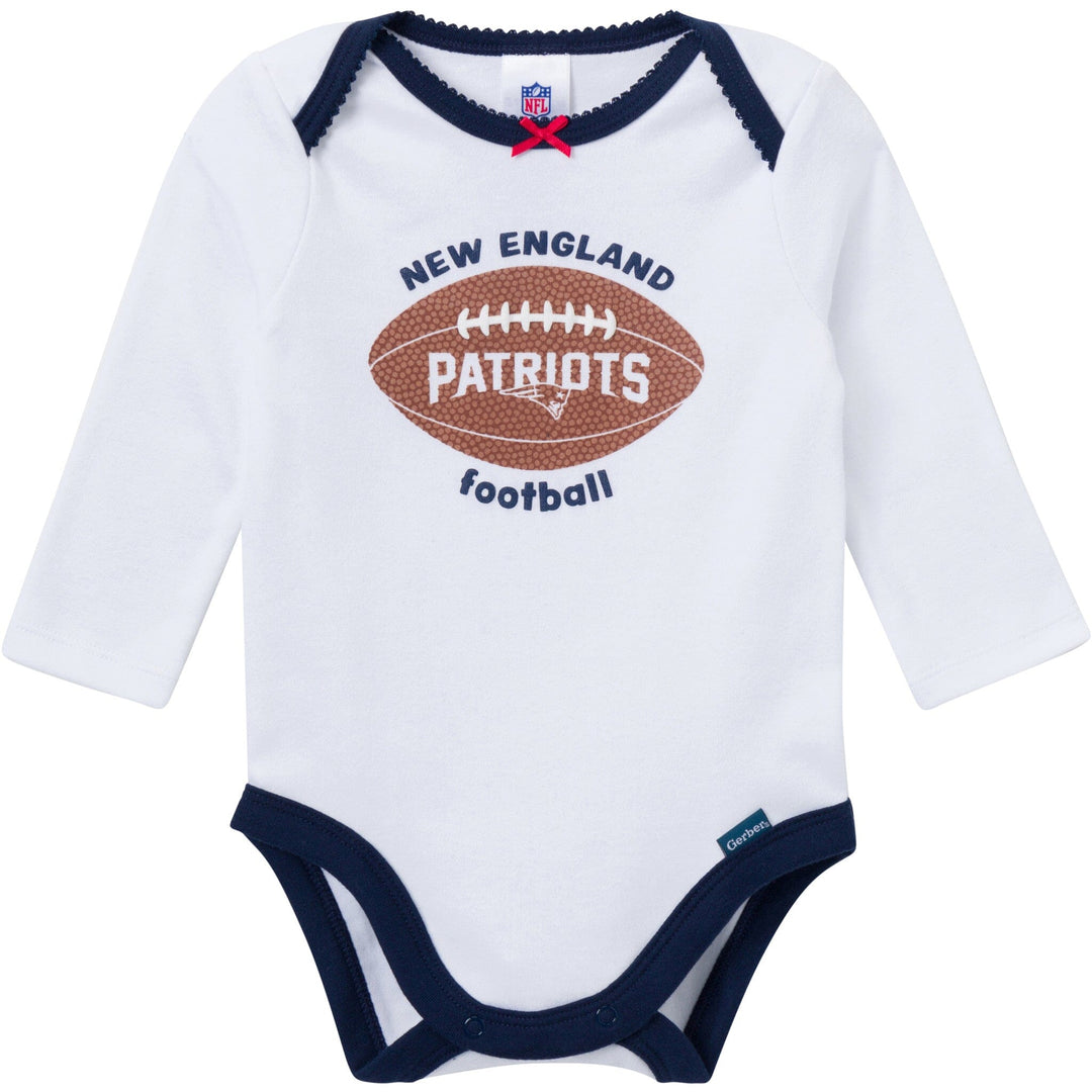 3-Piece Baby Girls New England Patriots Bodysuit, Pants & Headband Set Outfits & Sets NFL 