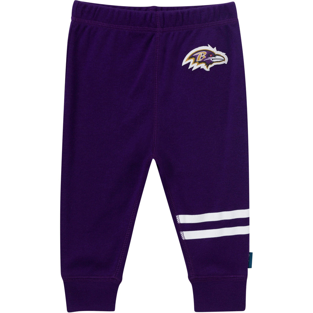 3-Piece Baby Girls Baltimore Ravens Bodysuit, Pants & Headband Set Outfits & Sets NFL 