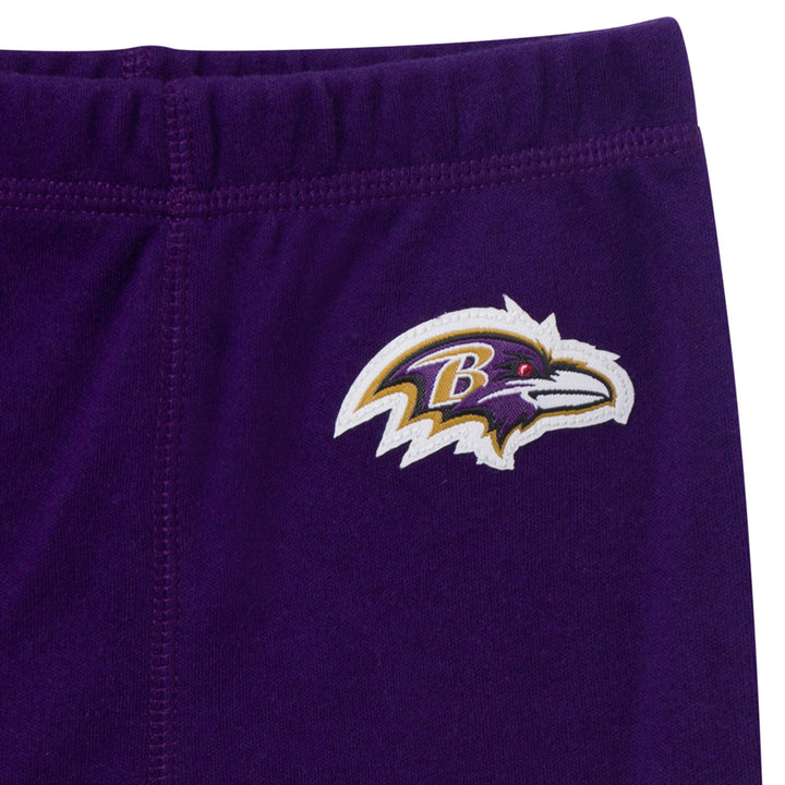 3-Piece Baby Girls Baltimore Ravens Bodysuit, Pants & Headband Set Outfits & Sets NFL 