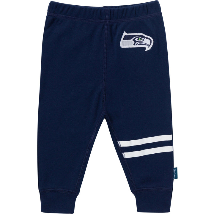 3-Piece Baby Girls Seattle Seahawks Bodysuit, Pants & Headband Set Outfits & Sets NFL 