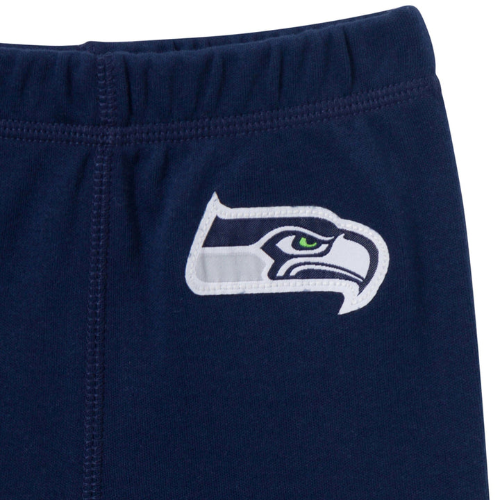 3-Piece Baby Girls Seattle Seahawks Bodysuit, Pants & Headband Set Outfits & Sets NFL 