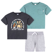 3-Piece Infant & Toddler Boys Good Vibes T-Shirts & Shorts Outfits & Sets Gerber® 