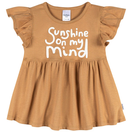 3-Piece Infant & Toddler Girls Daisy Sunshine T-Shirts & Shorts