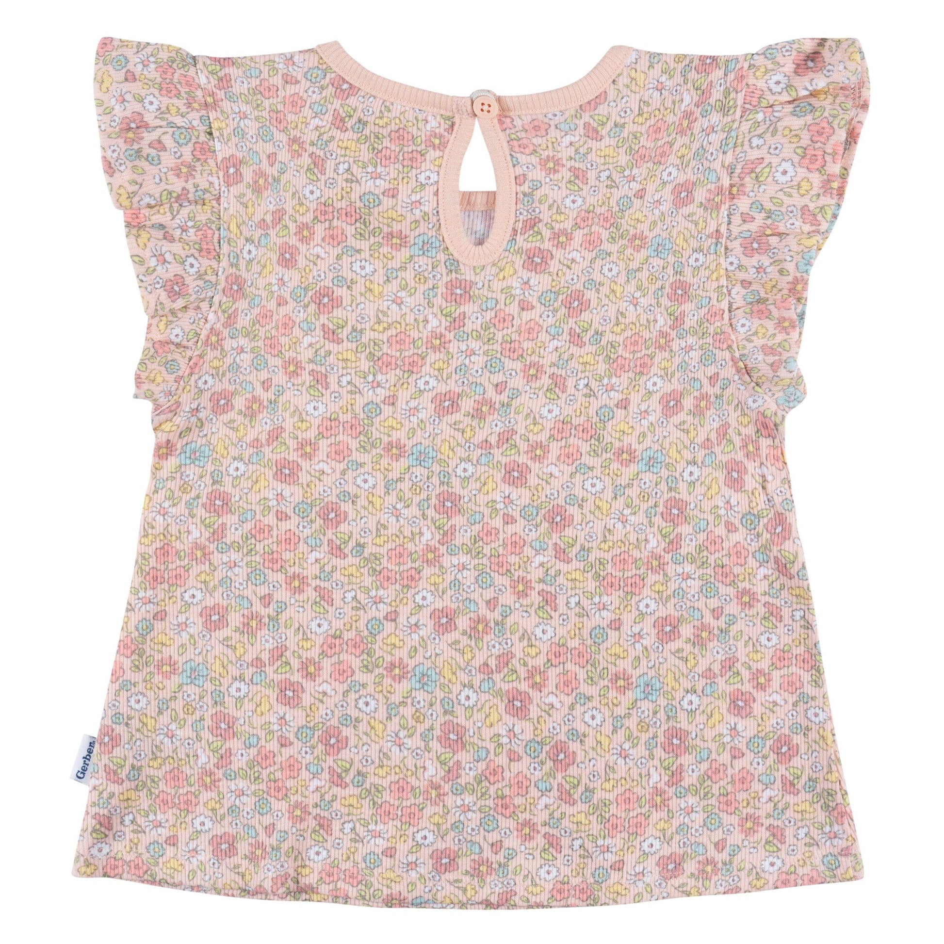 3-Piece Infant & Toddler Girls Pink Floral Shirt and Shorts Set