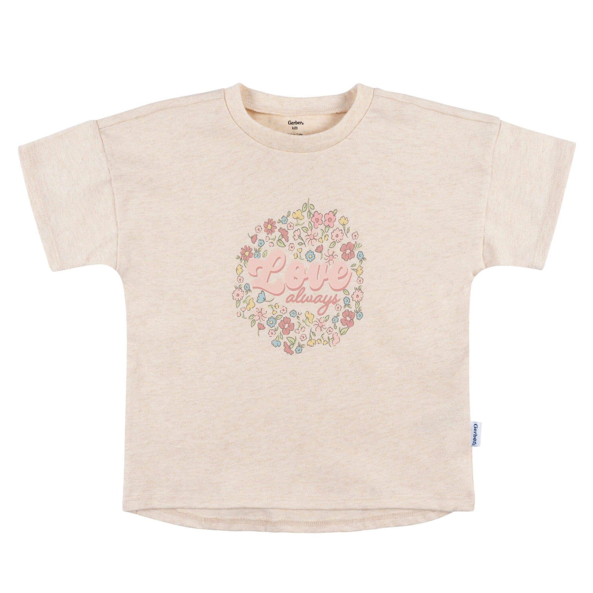 3-Piece Infant & Toddler Girls Pink Floral Shirt and Shorts Set