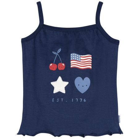 3-Piece Infant & Toddler Girls USA Shirts & Shorts Set