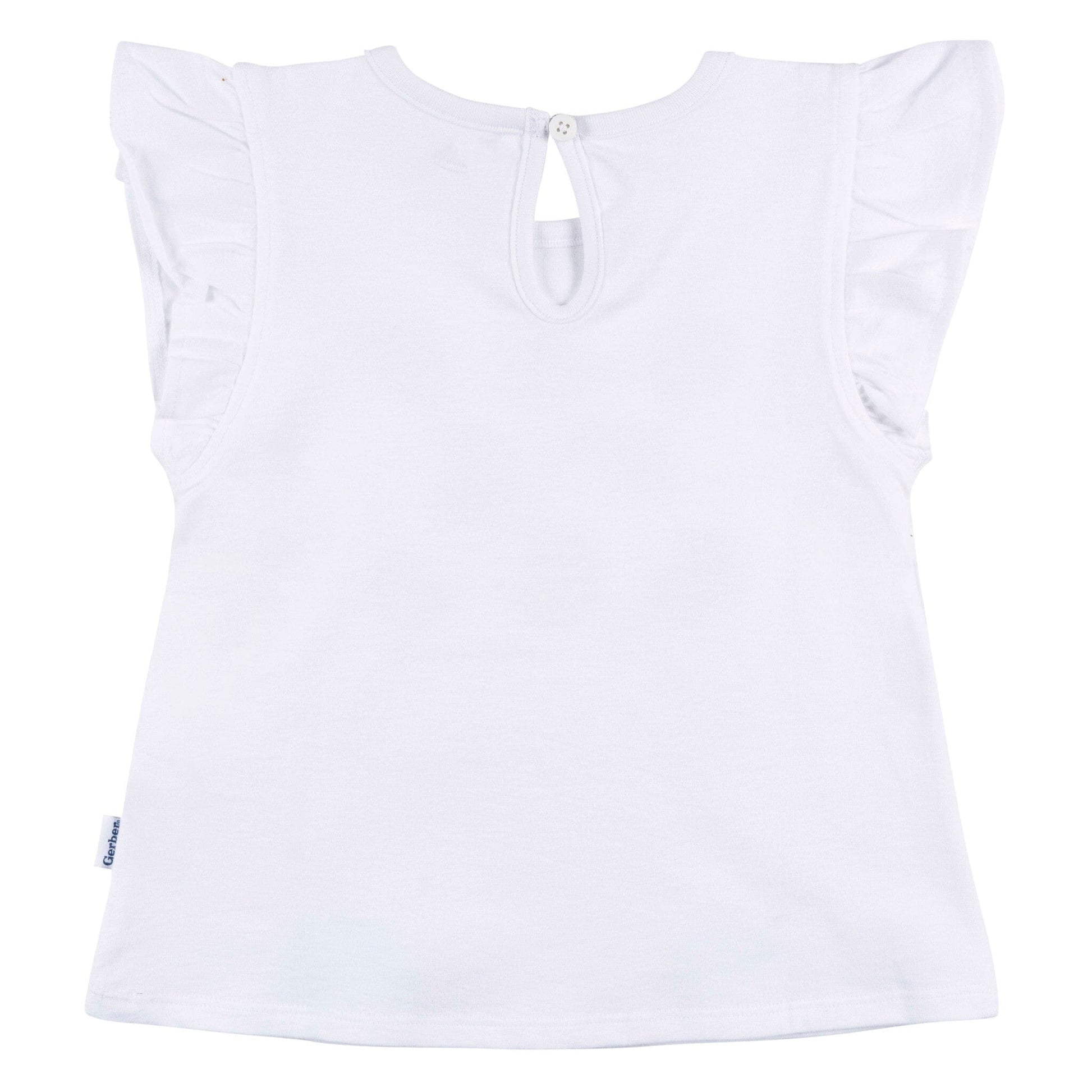 3-Piece Infant & Toddler Girls Yellow Lemons Shirt and Shorts Set