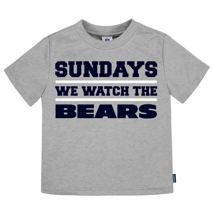 3-Piece Infant & Toddler Neutral Chicago Bears T-Shirts Tops NFL 